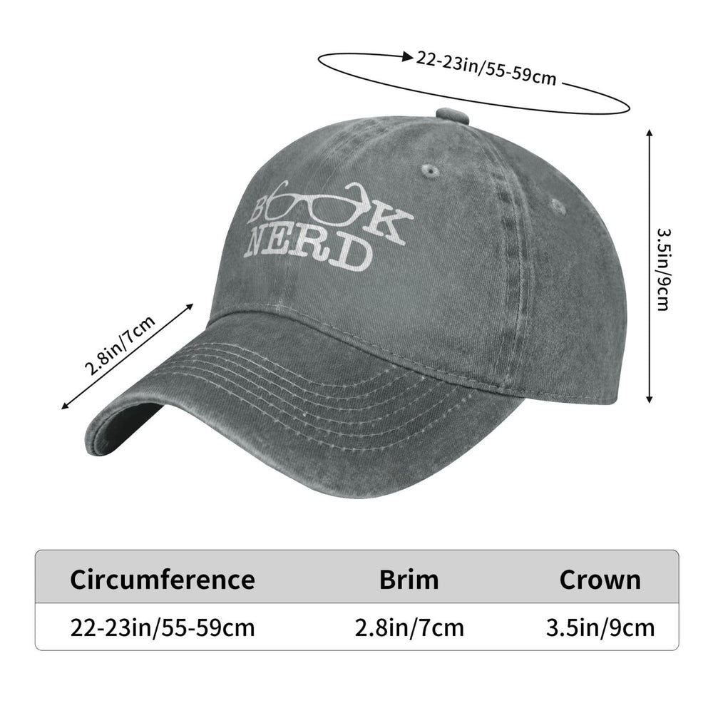 Fwoeqiz Book Nerd Hat gray washed denim offers versatile casual style.