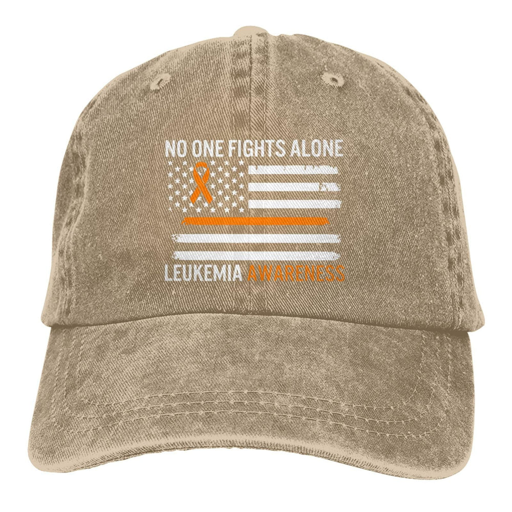 fwoeqiz leukemia awareness hat with distressed wash for casual, breathable daily wear
