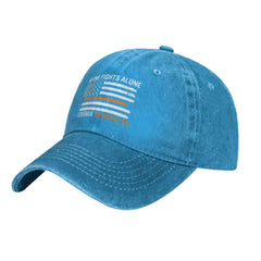 fwoeqiz leukemia awareness hat side view with adjustable back strap for universal fit.