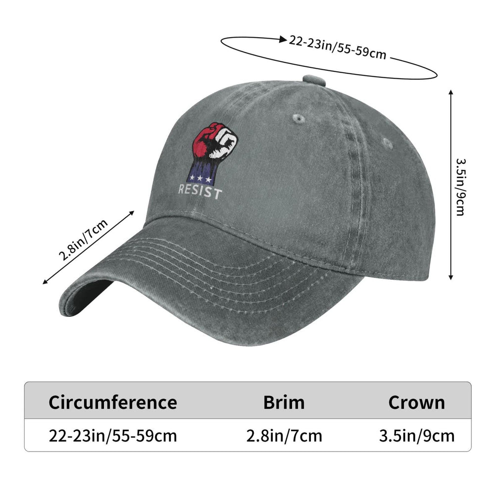 fwoeqiz Resist Fist cap washed denim texture is lightweight and durable