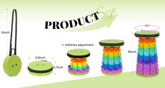 FXKS collapsible stool cushion closed for compact travel storage