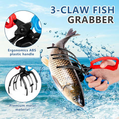 FXOICMI 3 Claw Gripper securely grips bass, trout, and other fish during catch and release.