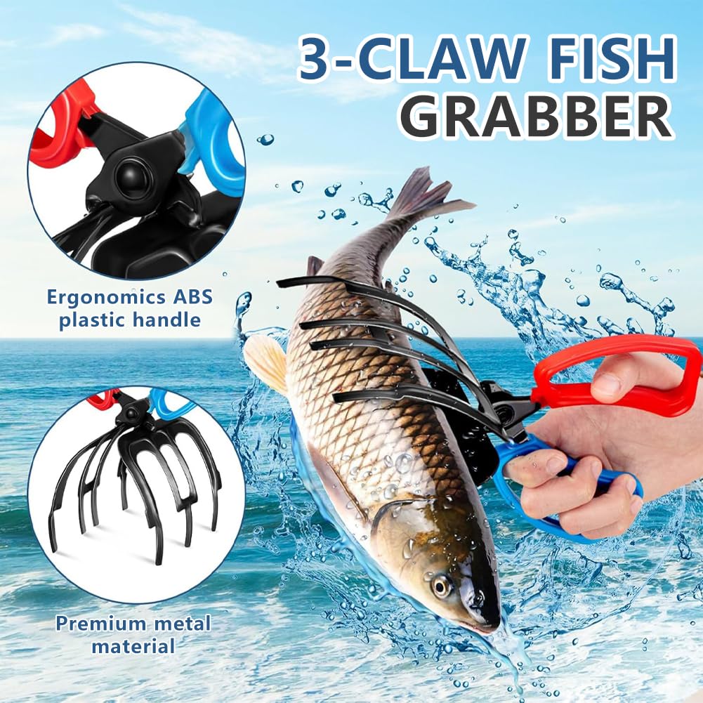 FXOICMI ergonomic handle provides comfortable one-handed operation on slippery fish.