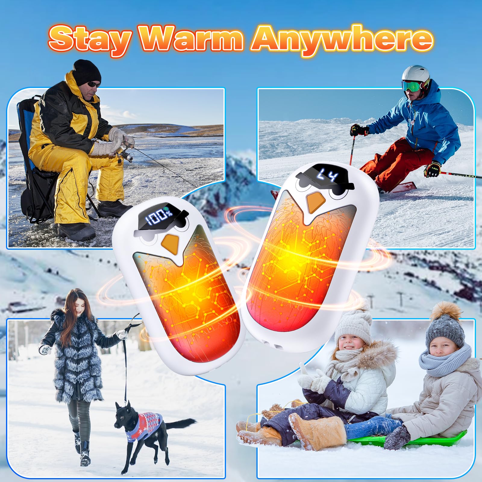 FYALLASO gift-ready eagle design hand warmers for winter gifting.