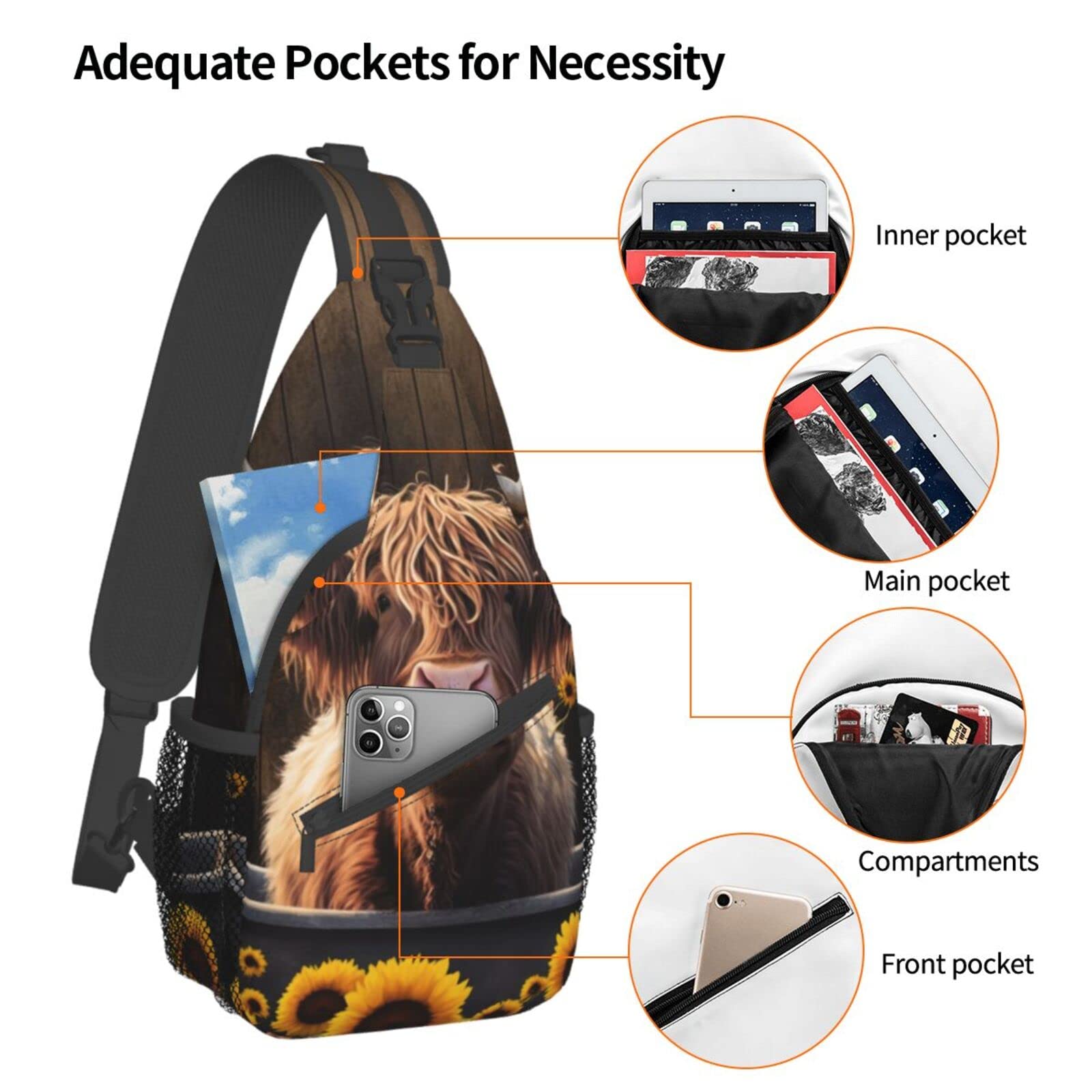 Lightweight 168g FYCFSLMY bag with multiple compartments keeps essentials organized on travels.