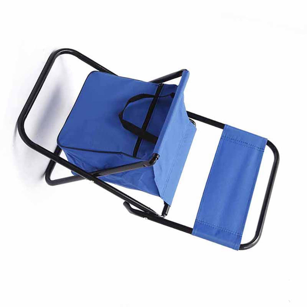 Fydun outdoor chair on campsite, sturdy steel frame supports comfortable seating.