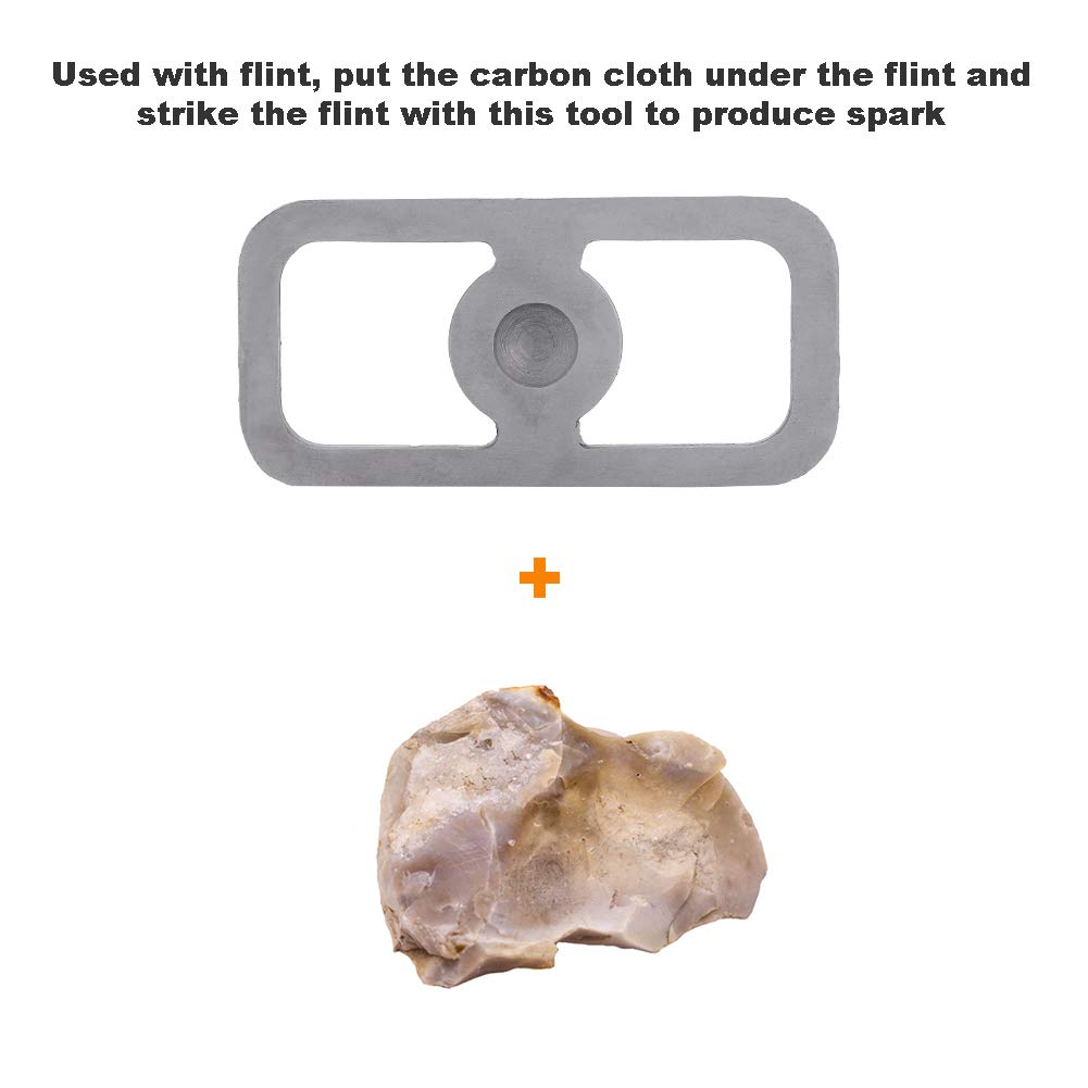 Fydun survival tool in action demonstrates camp use at night for ignition.