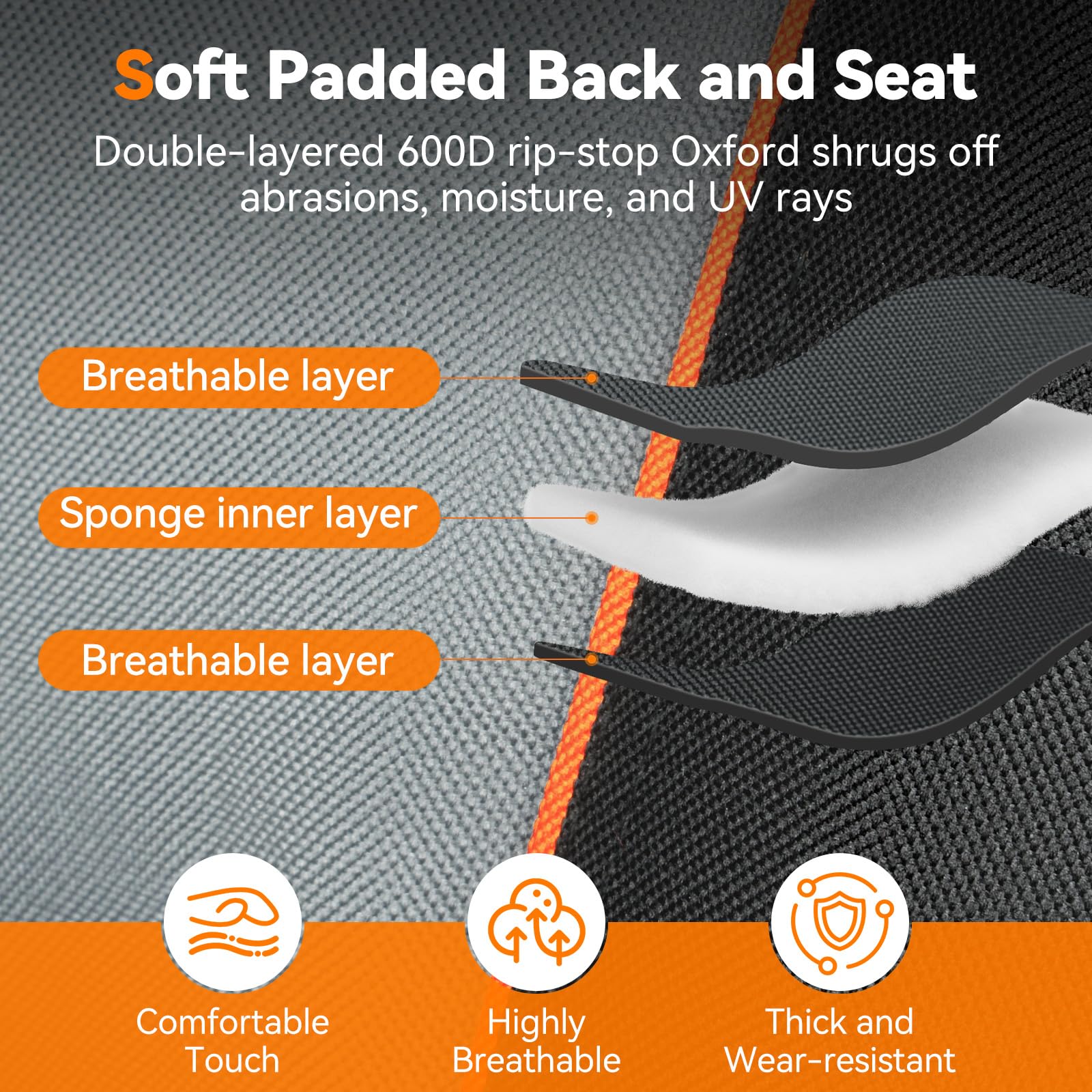 FZIFZI chair includes insulated cooler pocket to keep drinks cold.