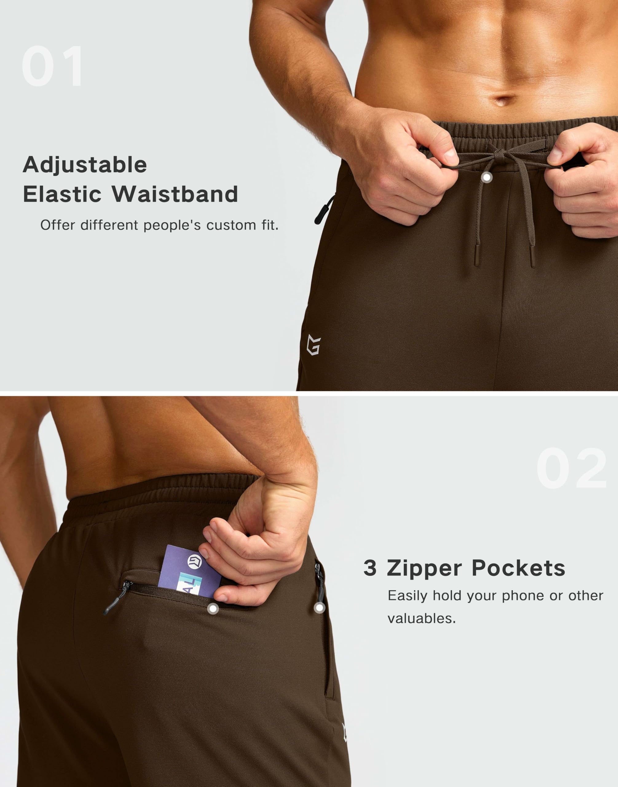 G Gradual water-repellent finish photo suggests light rain protection.