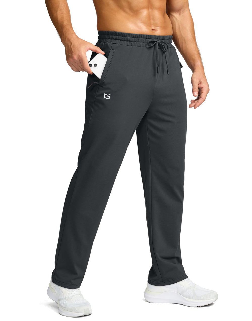 G Gradual men's fleece-lined pants front view, warm winter wear for outdoor activities.
