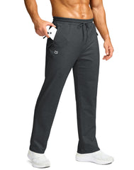 G Gradual men's fleece lined pants front view for a warm athletic vibe