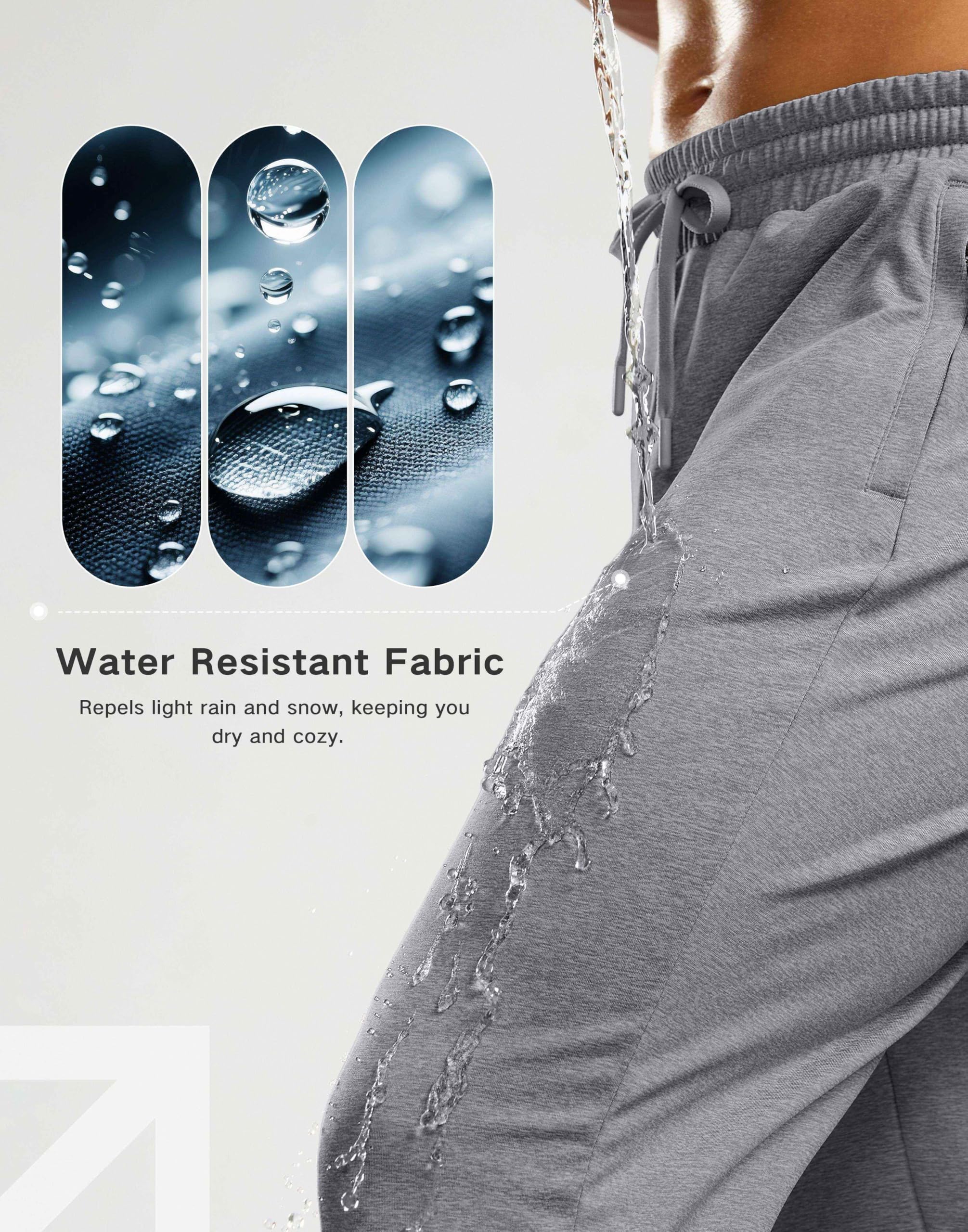 G Gradual fleece-lined pants in motion during hike showing warmth and flexible fabric