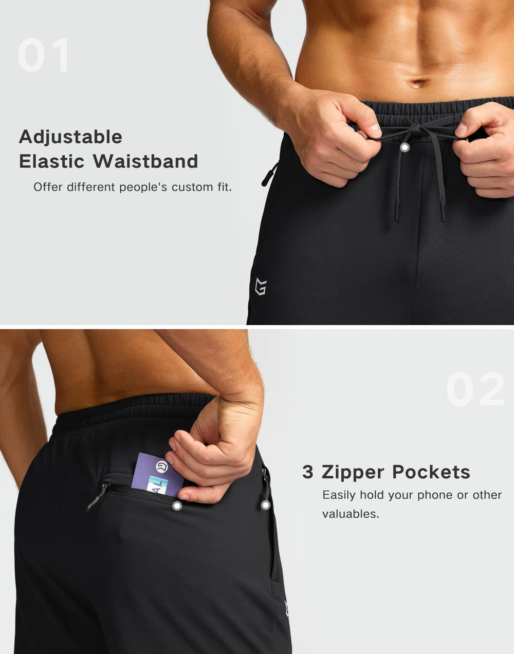 G Gradual fleece-lined pants water-resistant detail helps stay dry in light rain.