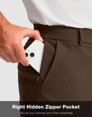 G Gradual shorts side view showing zip pocket for cash or cards securely