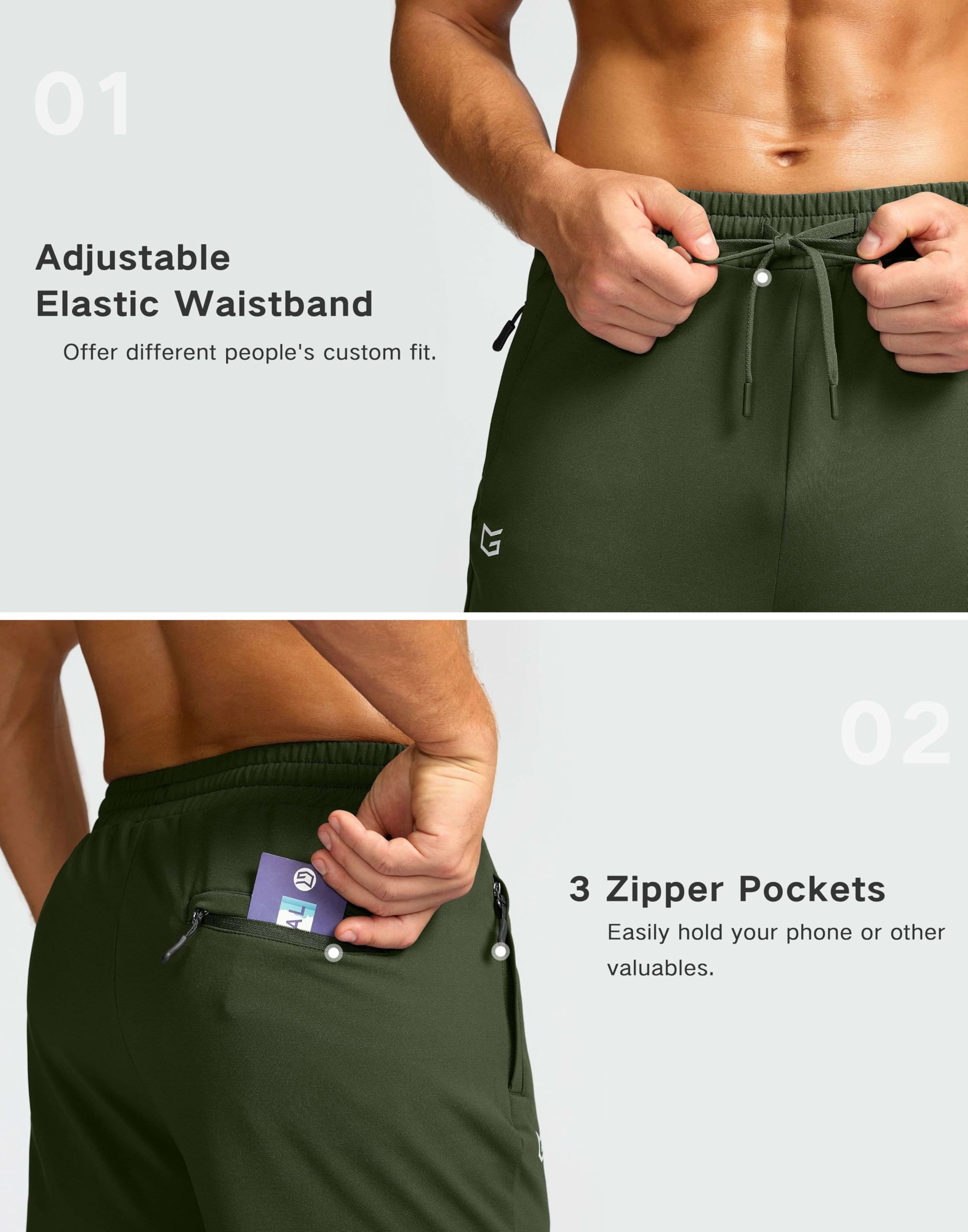 G Gradual pants feature an elastic waist with drawstring for a customizable fit.