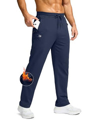 G Gradual men's fleece-lined pants, front view showing warm interior for cold commutes