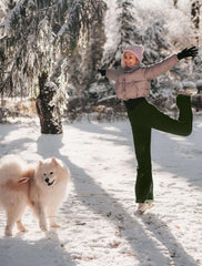 G Gradual water-resistant fleece pants; DWR finish helps stay dry in light rain.