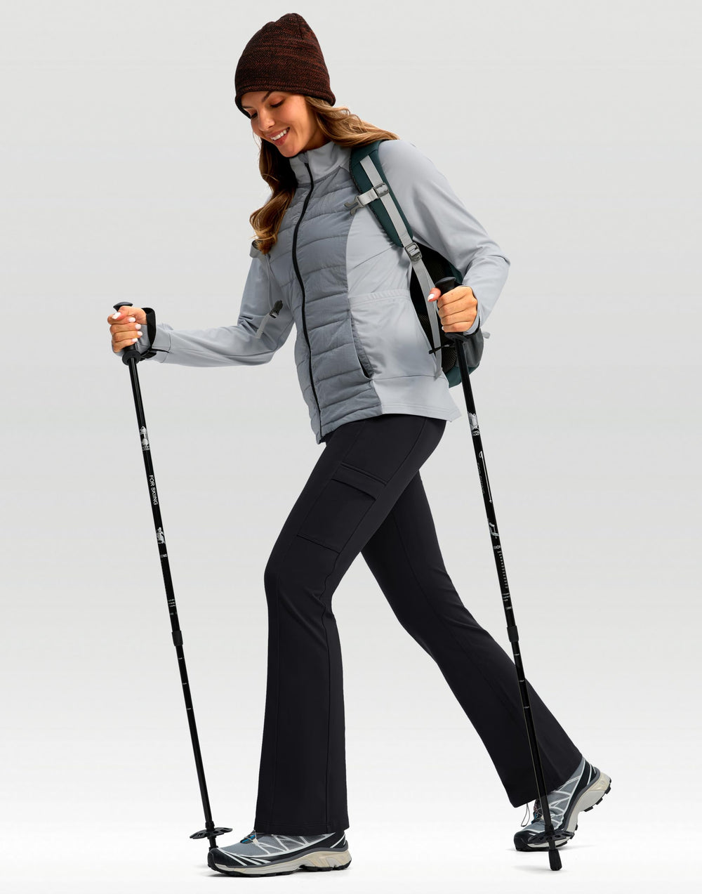 G Gradual winter-ready pants pair with boots for snow days.