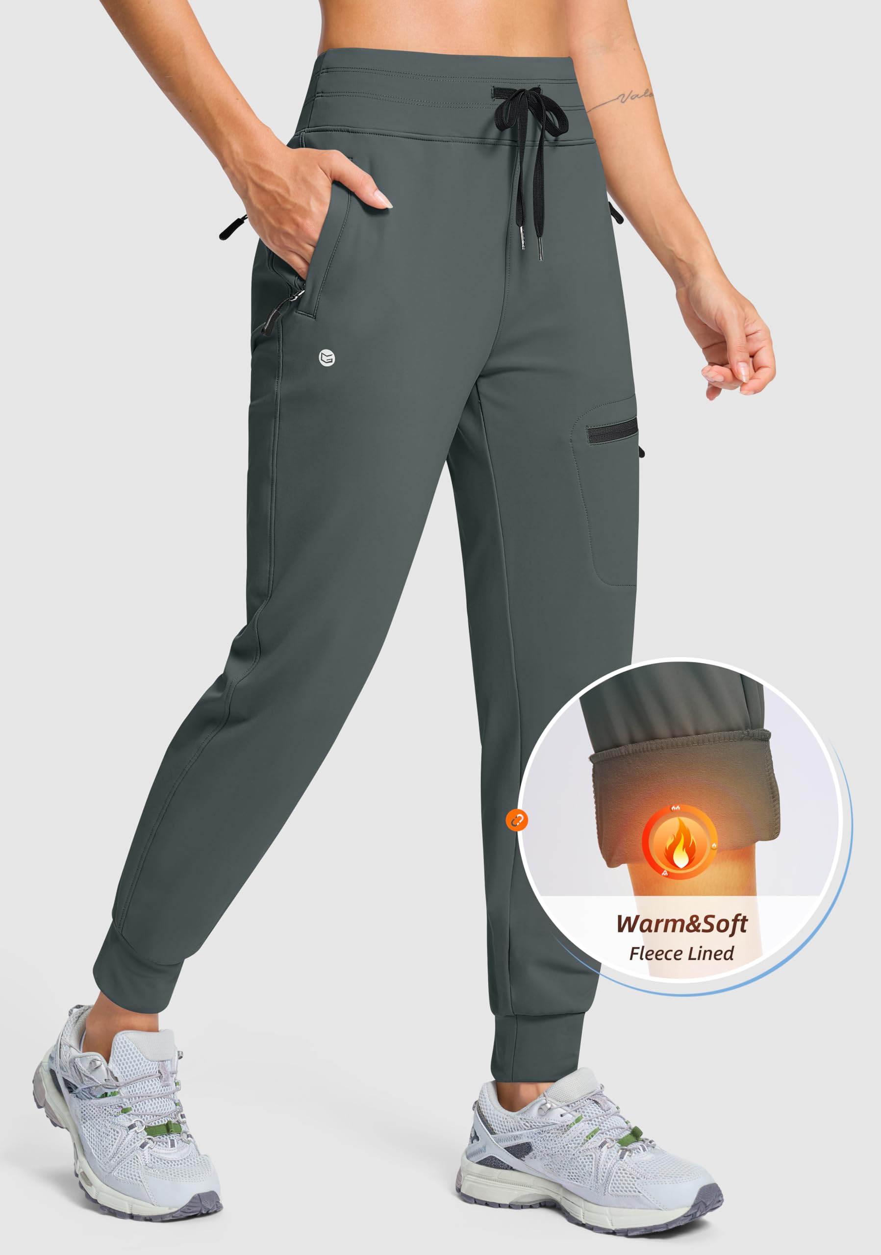 G Gradual fleece-lined joggers thigh cargo pocket detail adds convenient storage on hikes