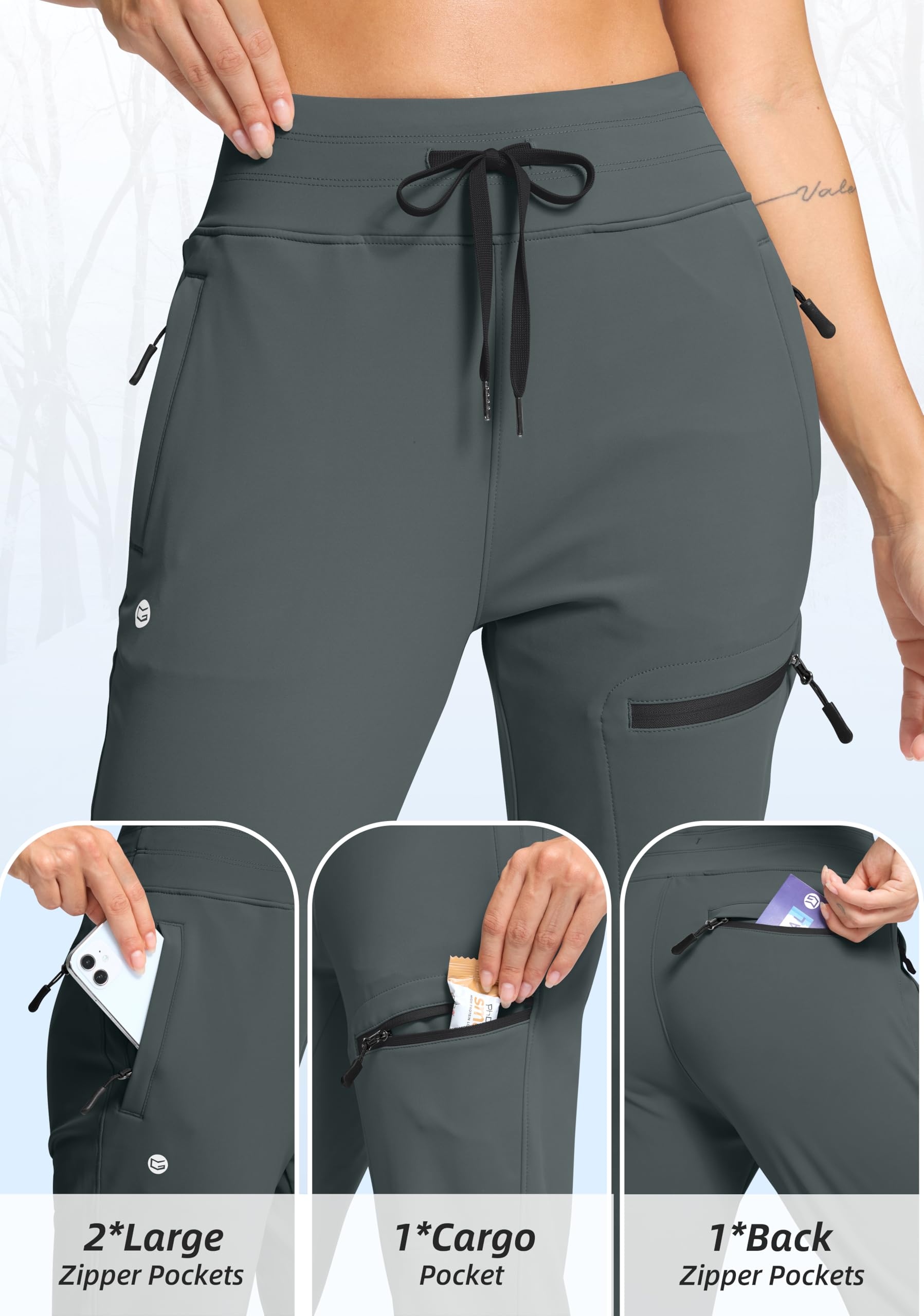 G Gradual fleece-lined joggers water-repellent shell sheds drizzle for outdoor workouts