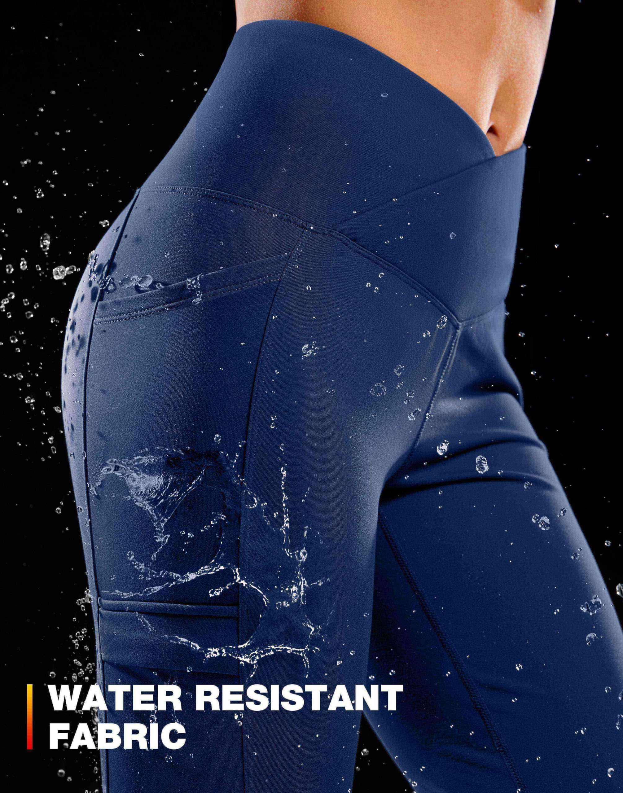 G Gradual flare-leg design emphasizes flattering silhouette during outdoor wear.