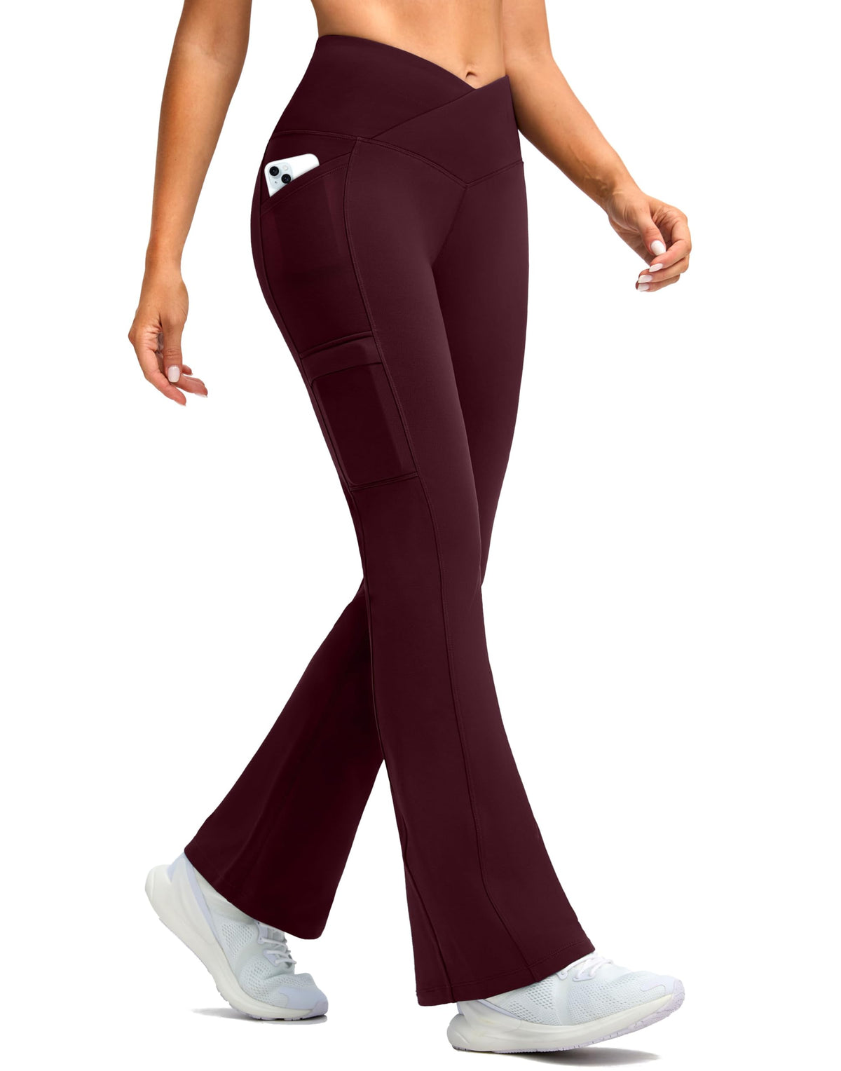 G Gradual women's fleece-lined pants front view showing warmth on winter hikes.