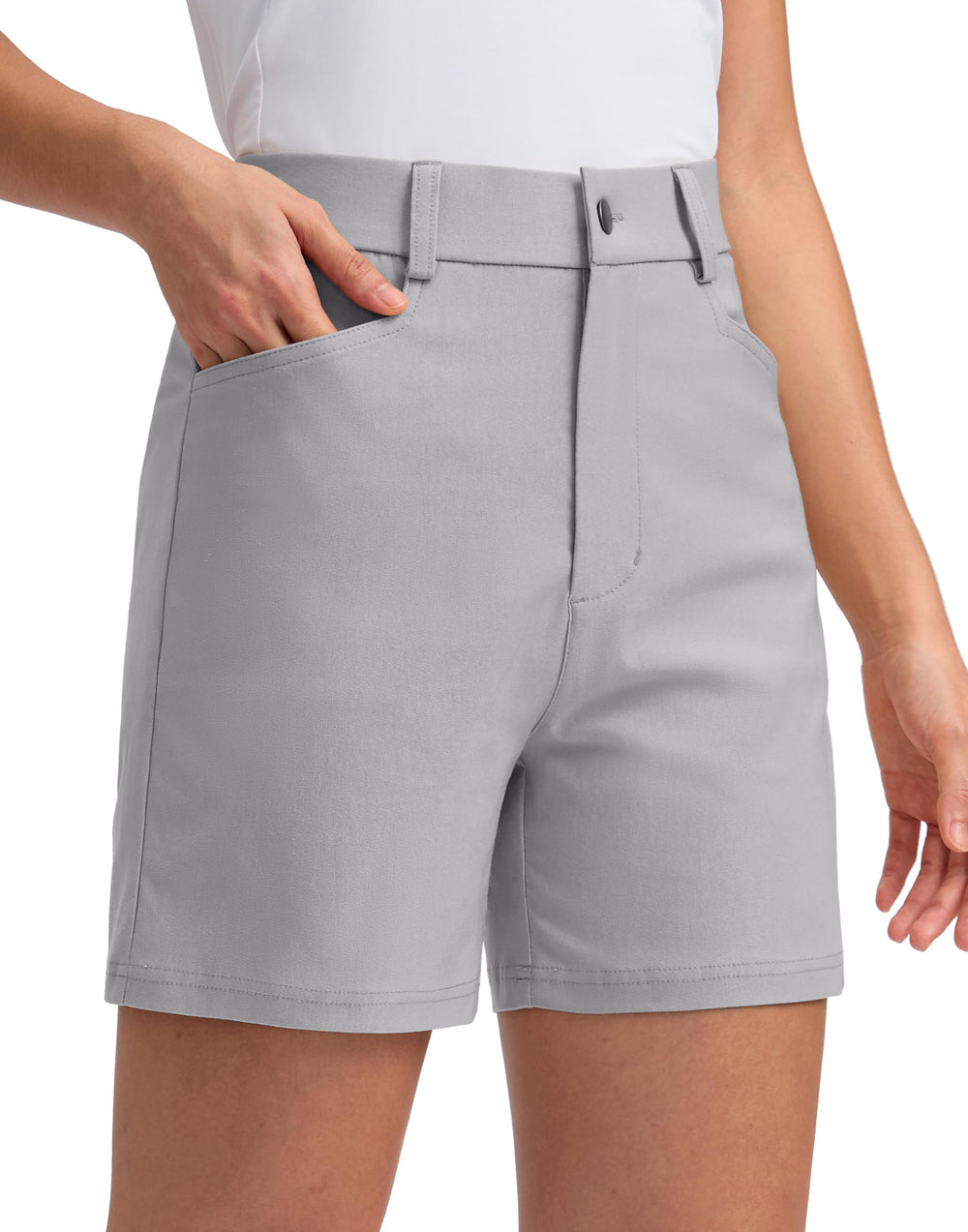 G Gradual women's golf shorts stretchy fabric for mobility during activity.