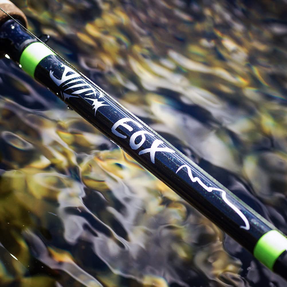 G. Loomis E6X WJR lure weight range visual demonstrates versatility.