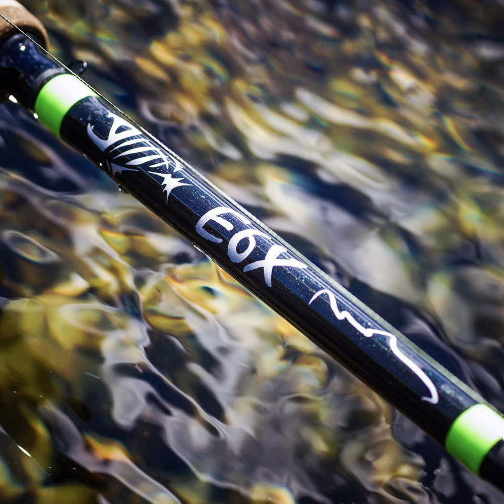 G. Loomis E6X WJR lure weight range visual demonstrates versatility.