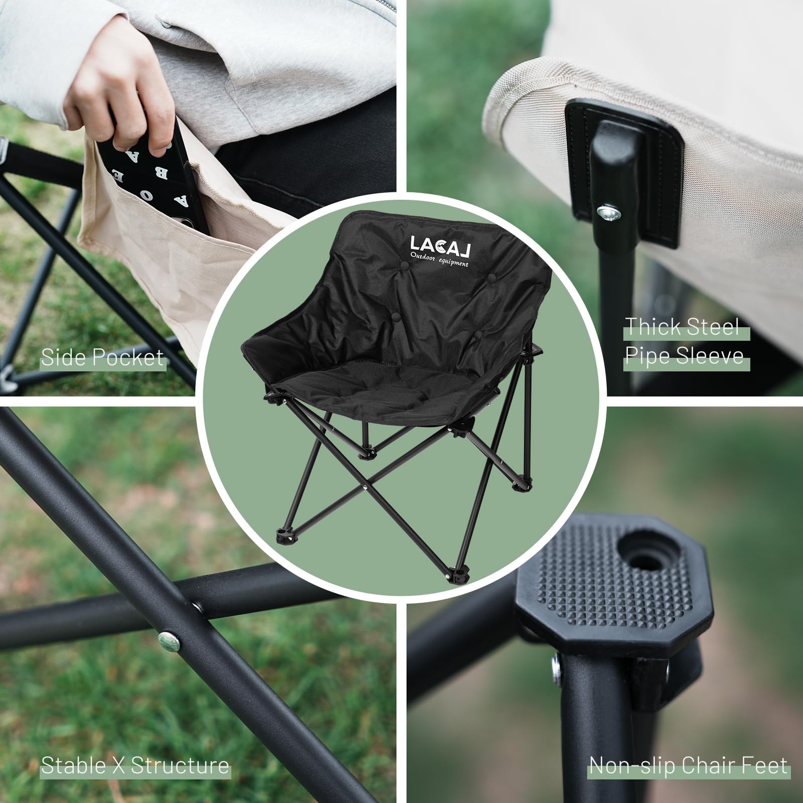 G2 GO2GETHER chair frame close-up shows sturdy construction supports 264 lbs