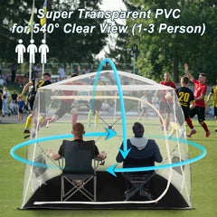 G2 GO2GETHER sports tent interior panorama offers wide visibility for players and spectators.