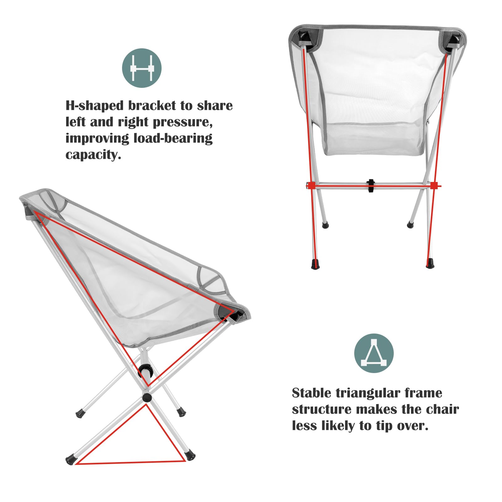 G2 GO2GETHER lighter-than-most frame supports up to 260 lbs comfortably