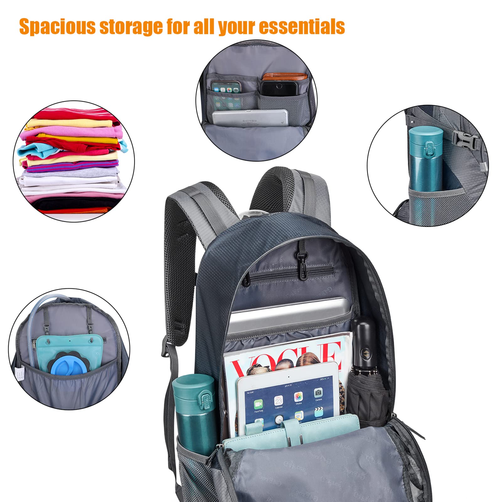 G4Free 35L hiking backpack rain cover stowage demonstrates weather readiness.