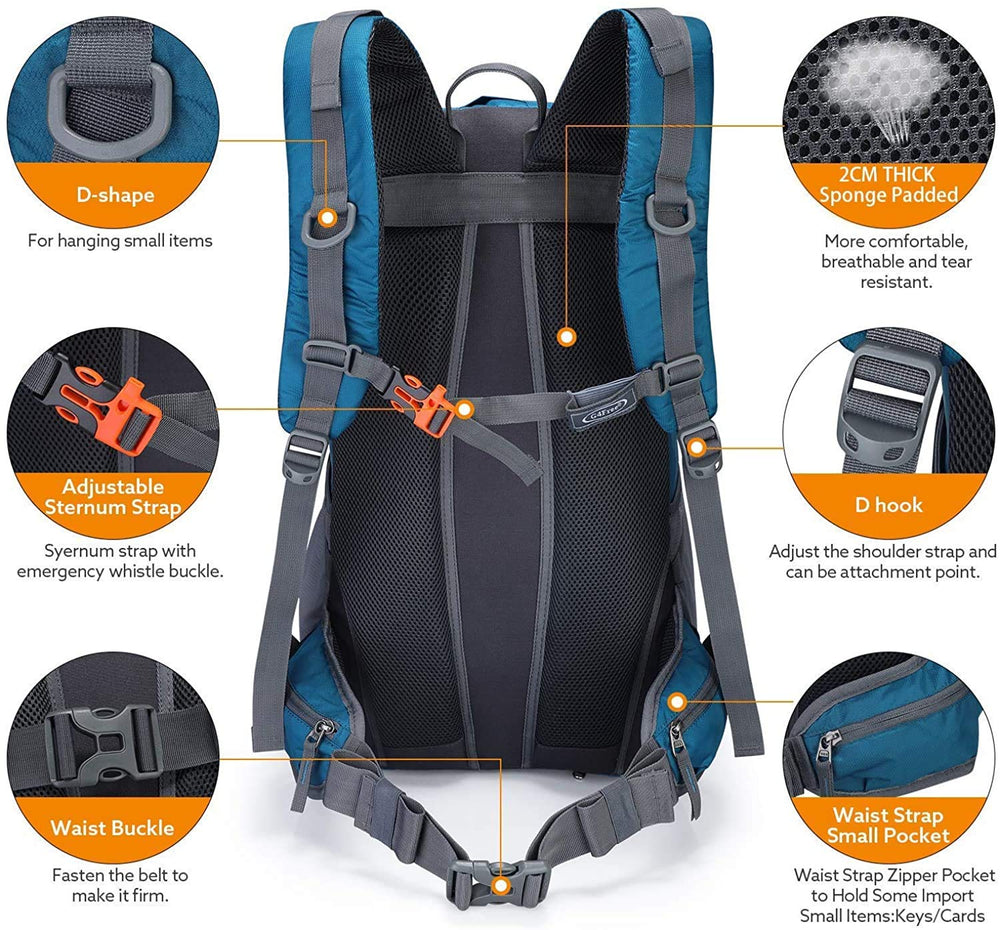 G4Free 45L breathable shoulder straps keep shoulders cool during hikes
