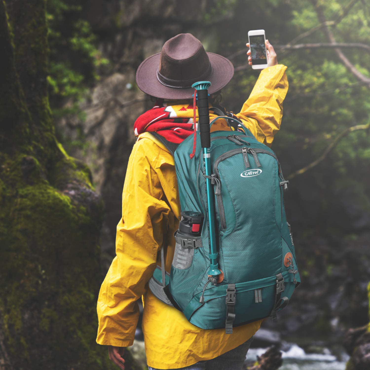 G4Free 50L front pocket for quick-access essentials during hikes.