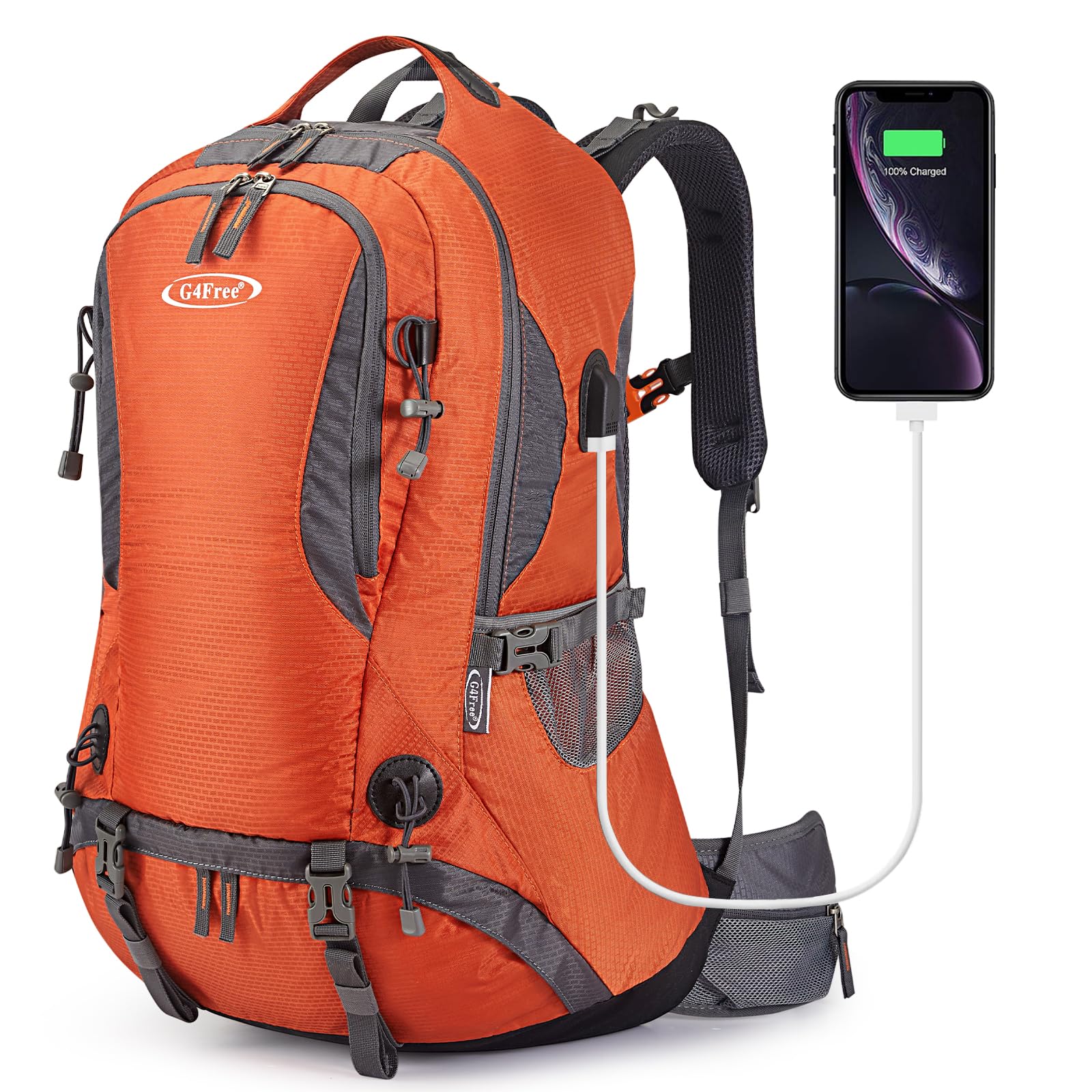 G4Free 50L hiking backpack main compartment keeps gear organized on the trail