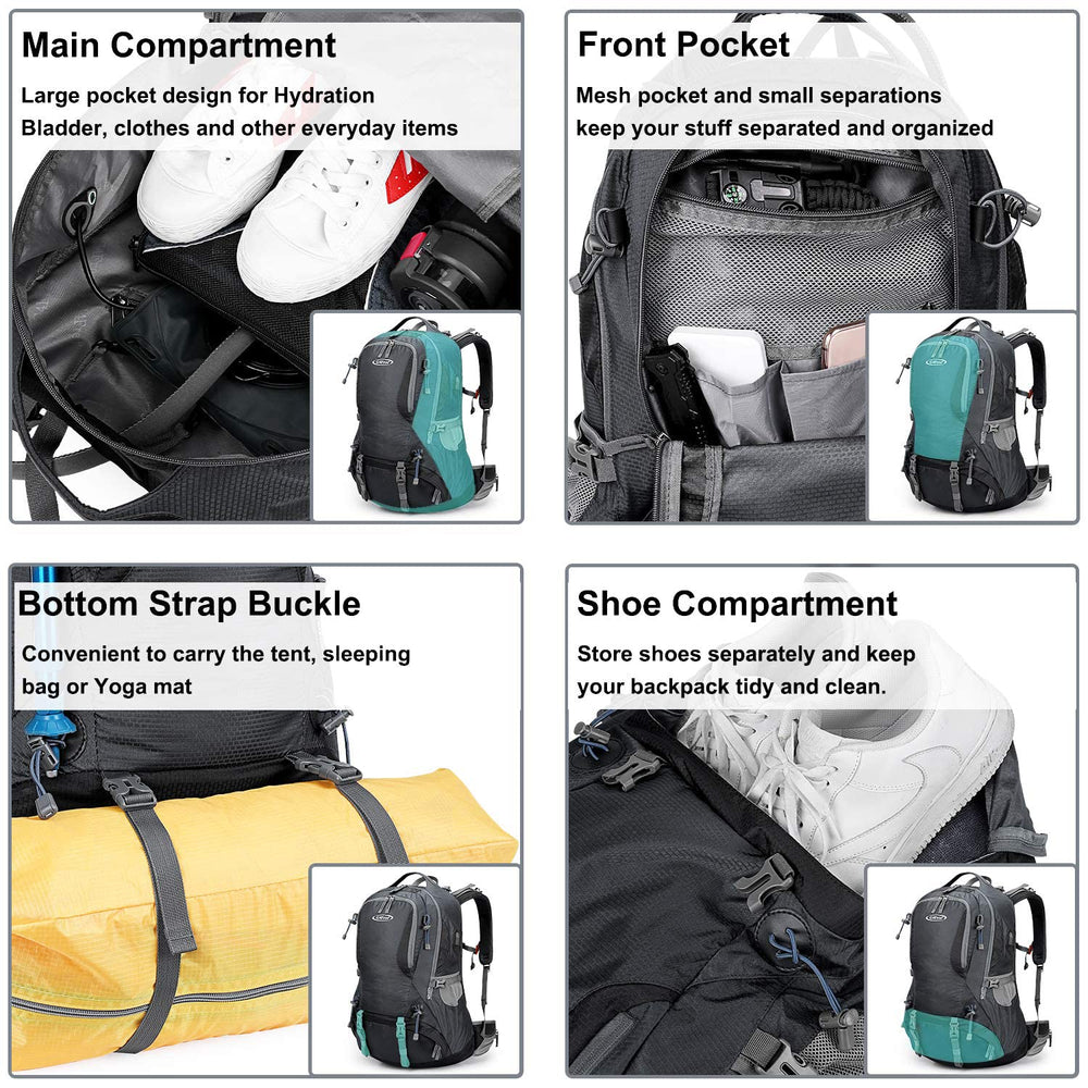 G4Free 50L hiking backpack pocket layout for quick access and organization
