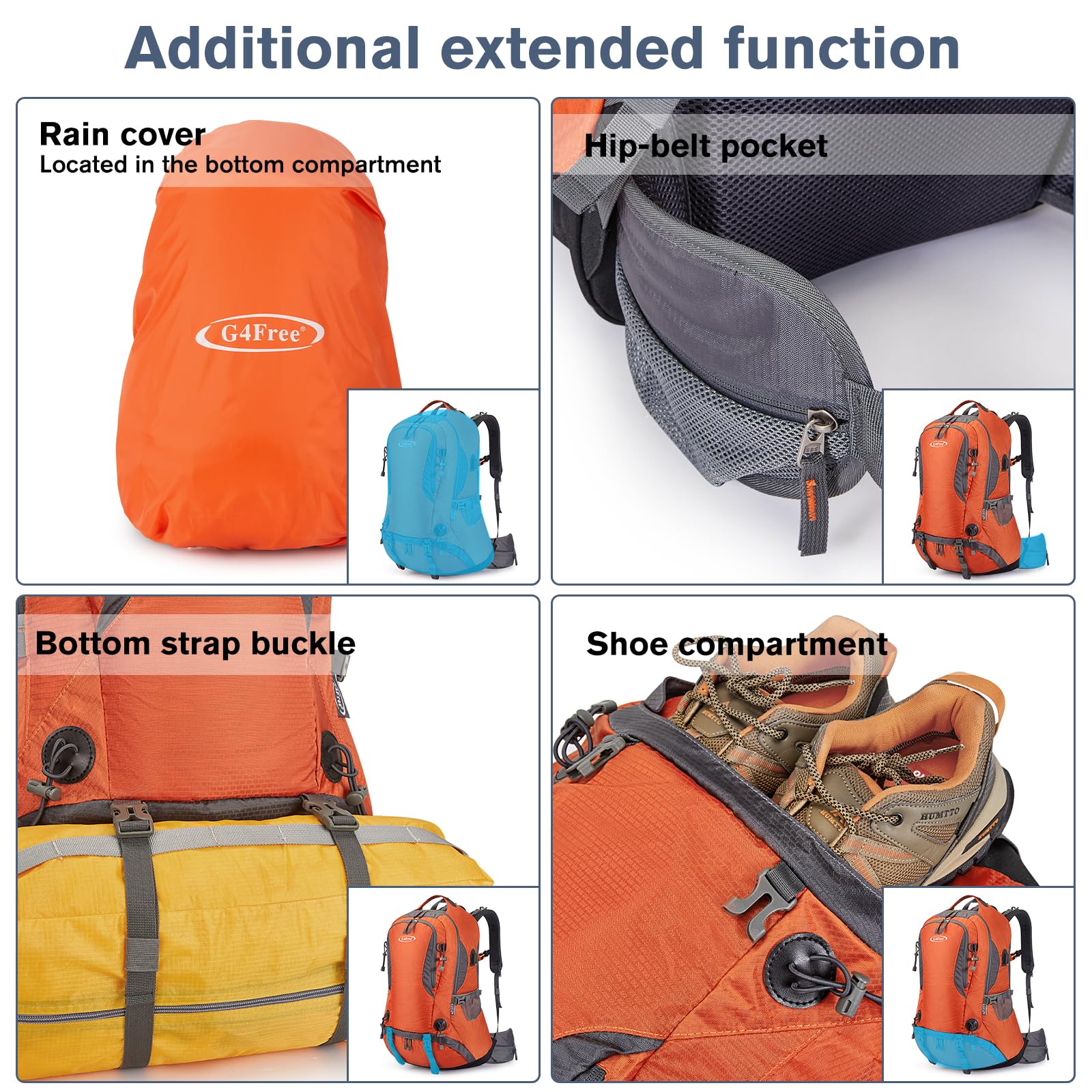 G4Free 50L hydration bladder slot supports on the go hydration