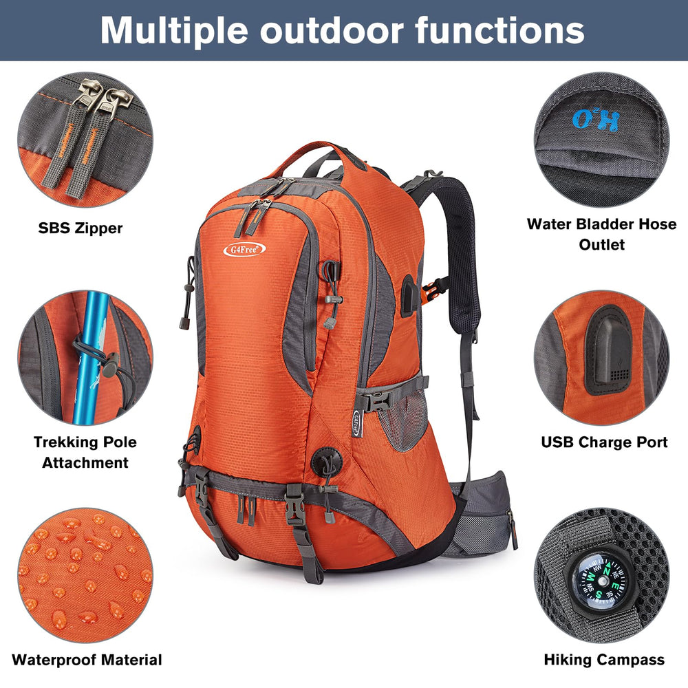 G4Free 50L rain cover pocket protects gear in wet weather