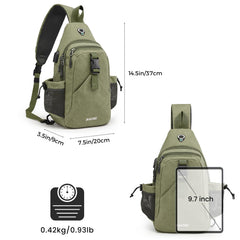 G4Free canvas sling bag water-repellent fabric for outdoor protection.