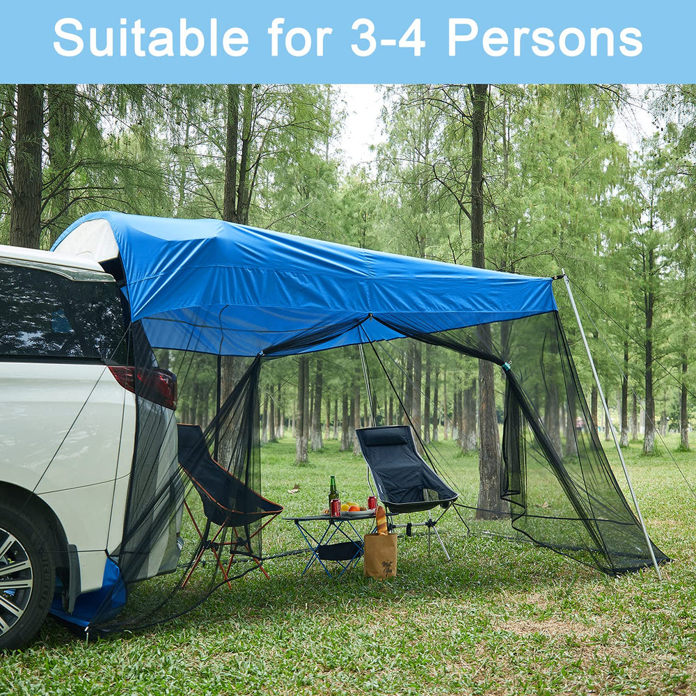 G4Free Car Awning carry bag demonstrates portable setup for travel shade