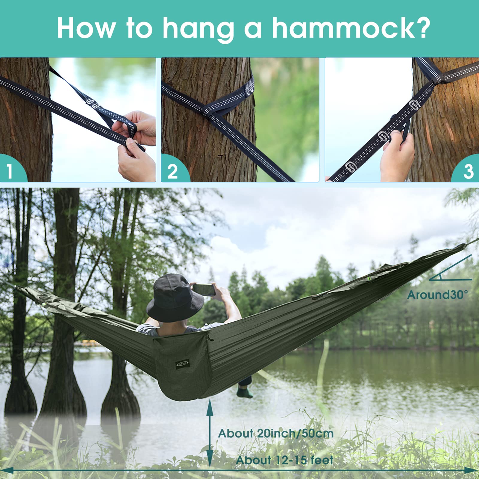 G4Free hammock compact storage and lightweight design for backpacking
