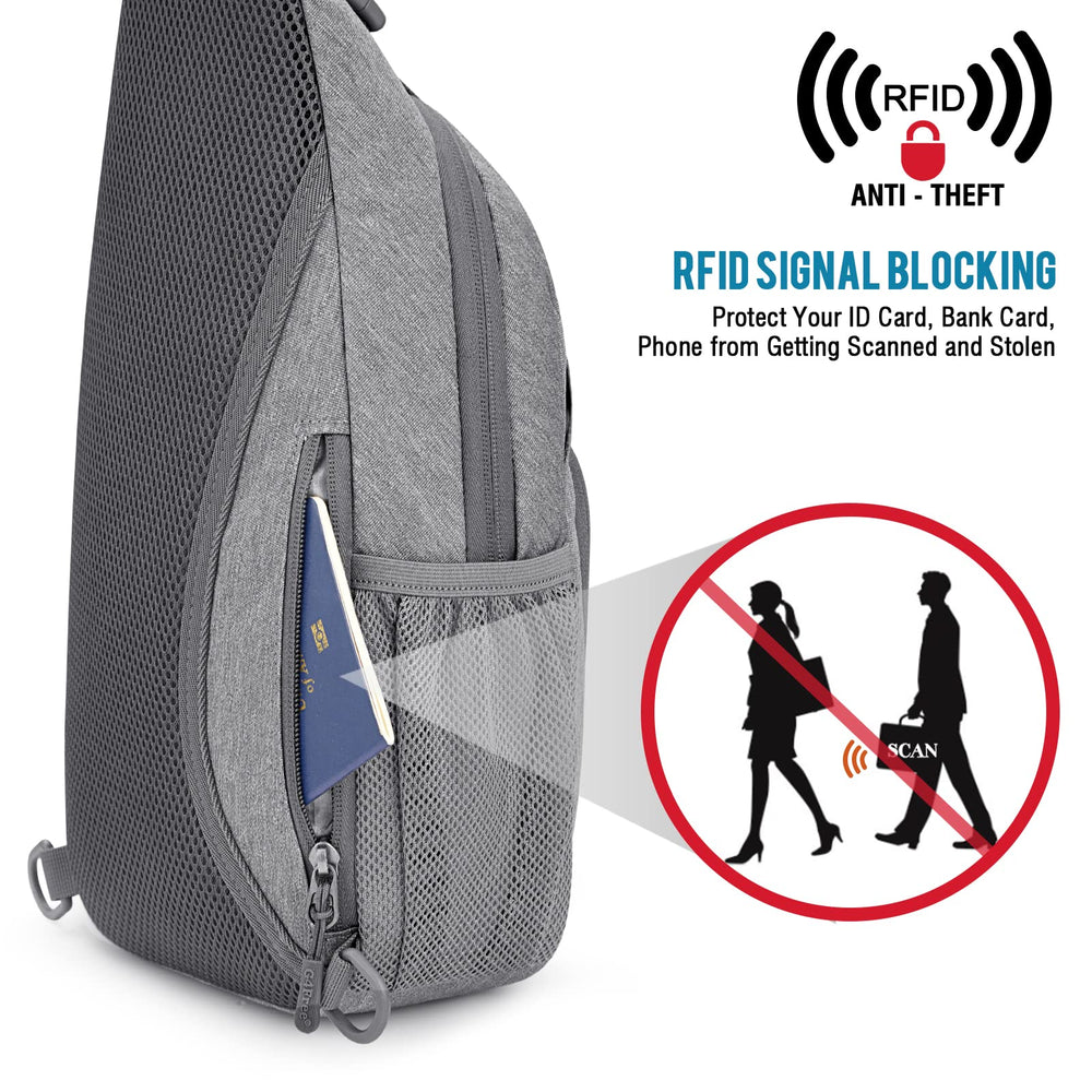 G4Free RFID Sling Bag adjustable strap detail for comfortable carrying.