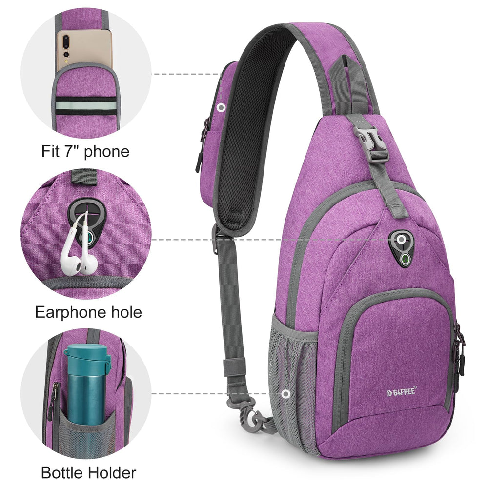 G4Free sling bag durable zippers closeup for secure closure
