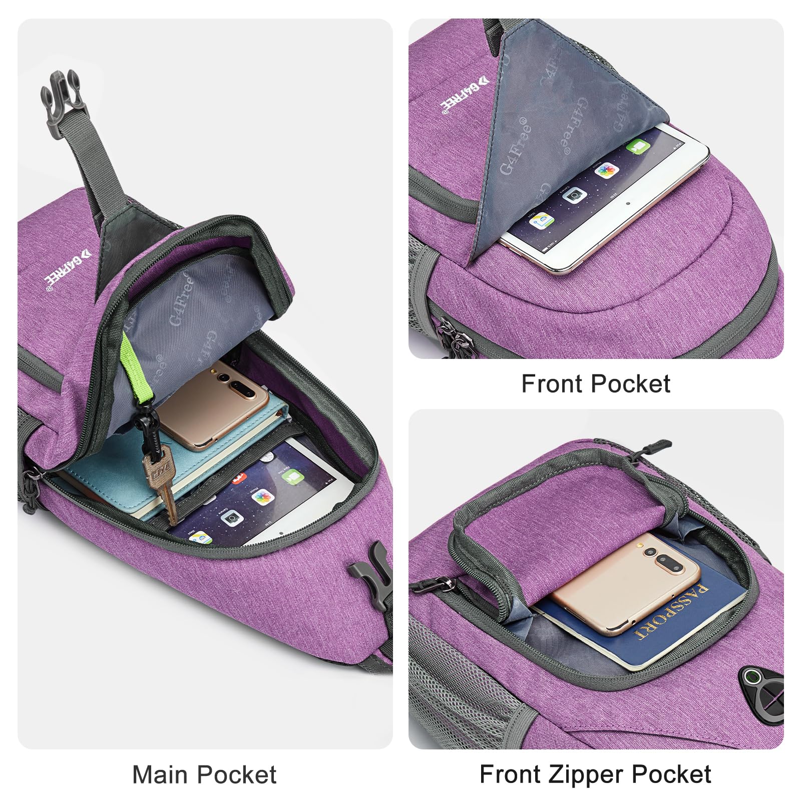 G4Free sling bag reversible strap for left or right wear