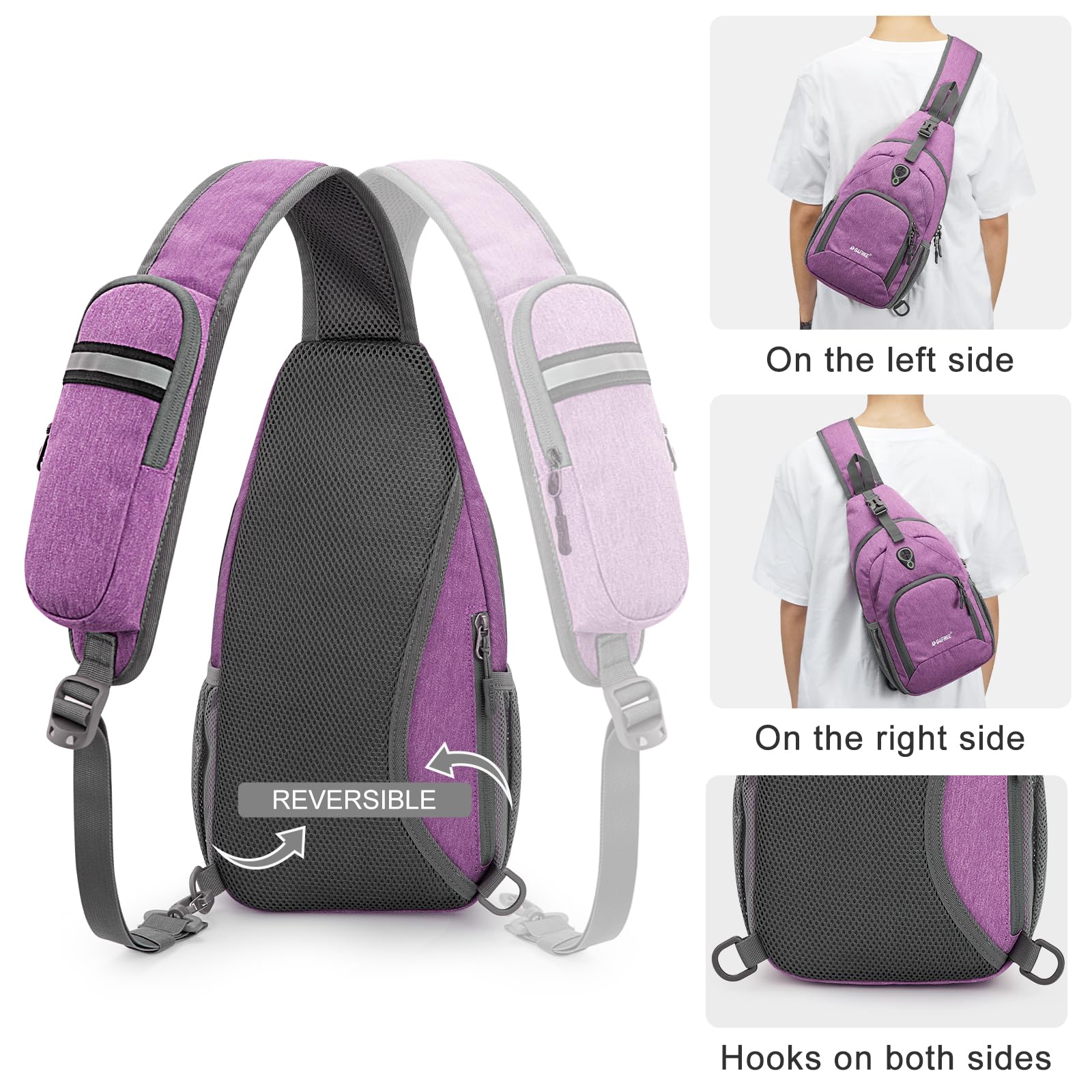 G4Free sling bag water-resistant fabric protects gear in rain