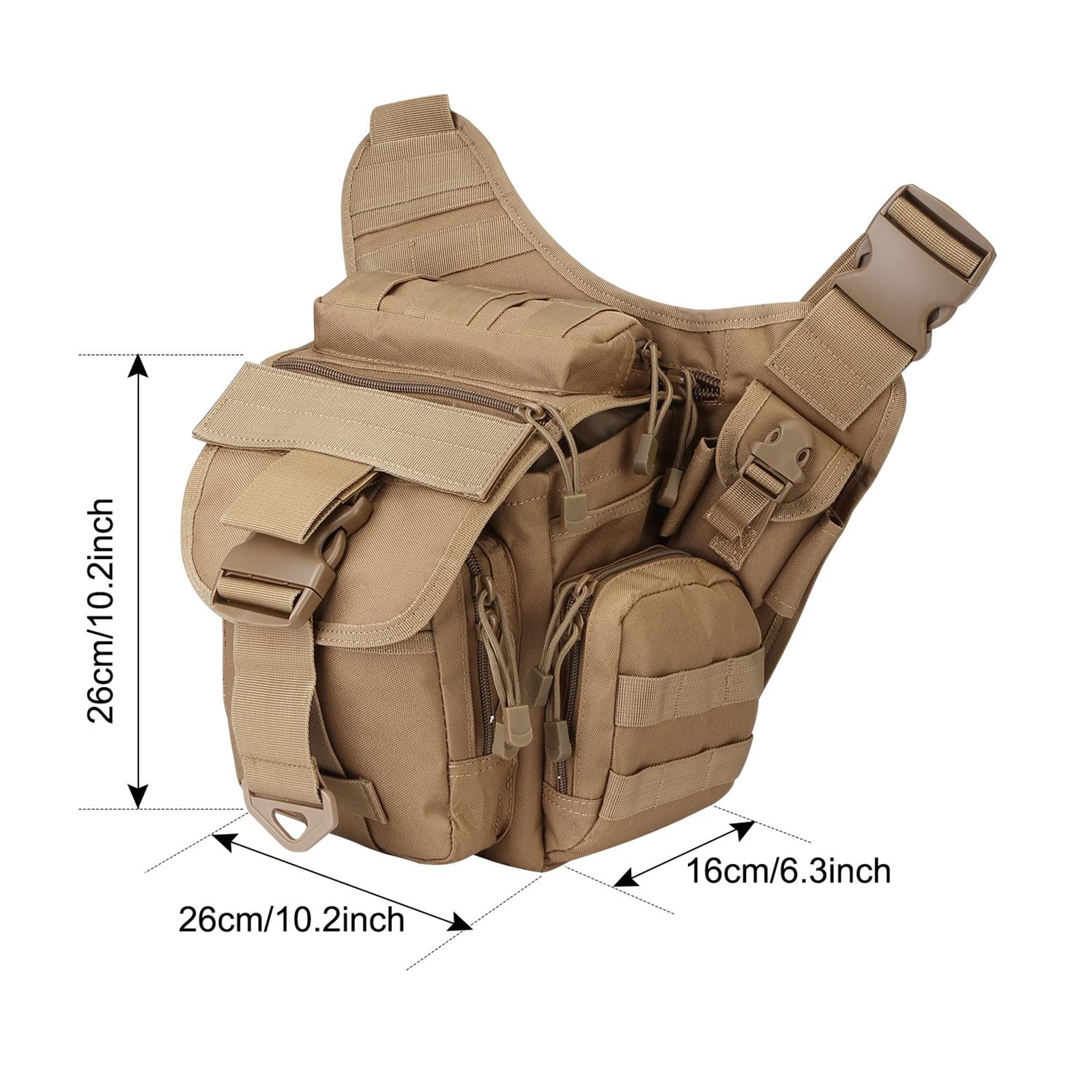 Front pocket open showing interior organization