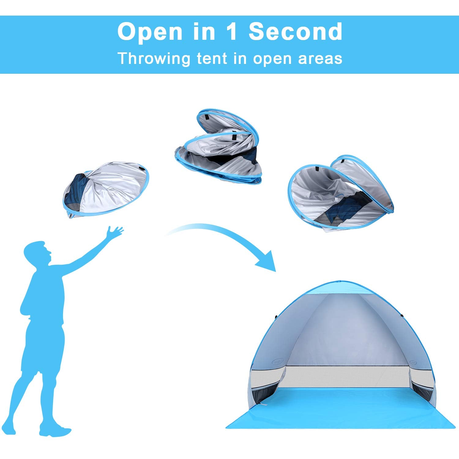 G4Free versatile beach canopy works as cabana, umbrella, or sun tent.
