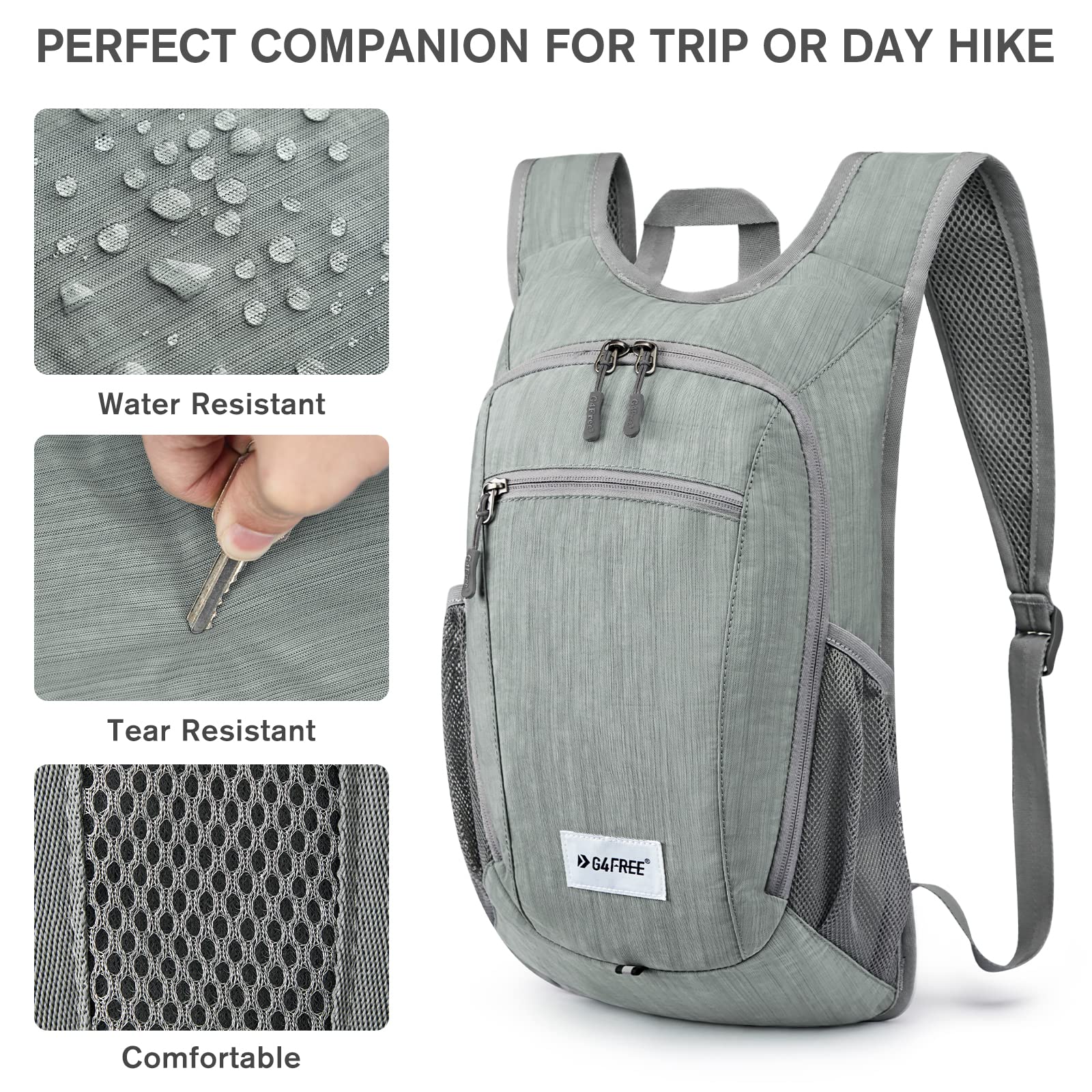 G4Free water resistant polyamide material protects gear in light rain