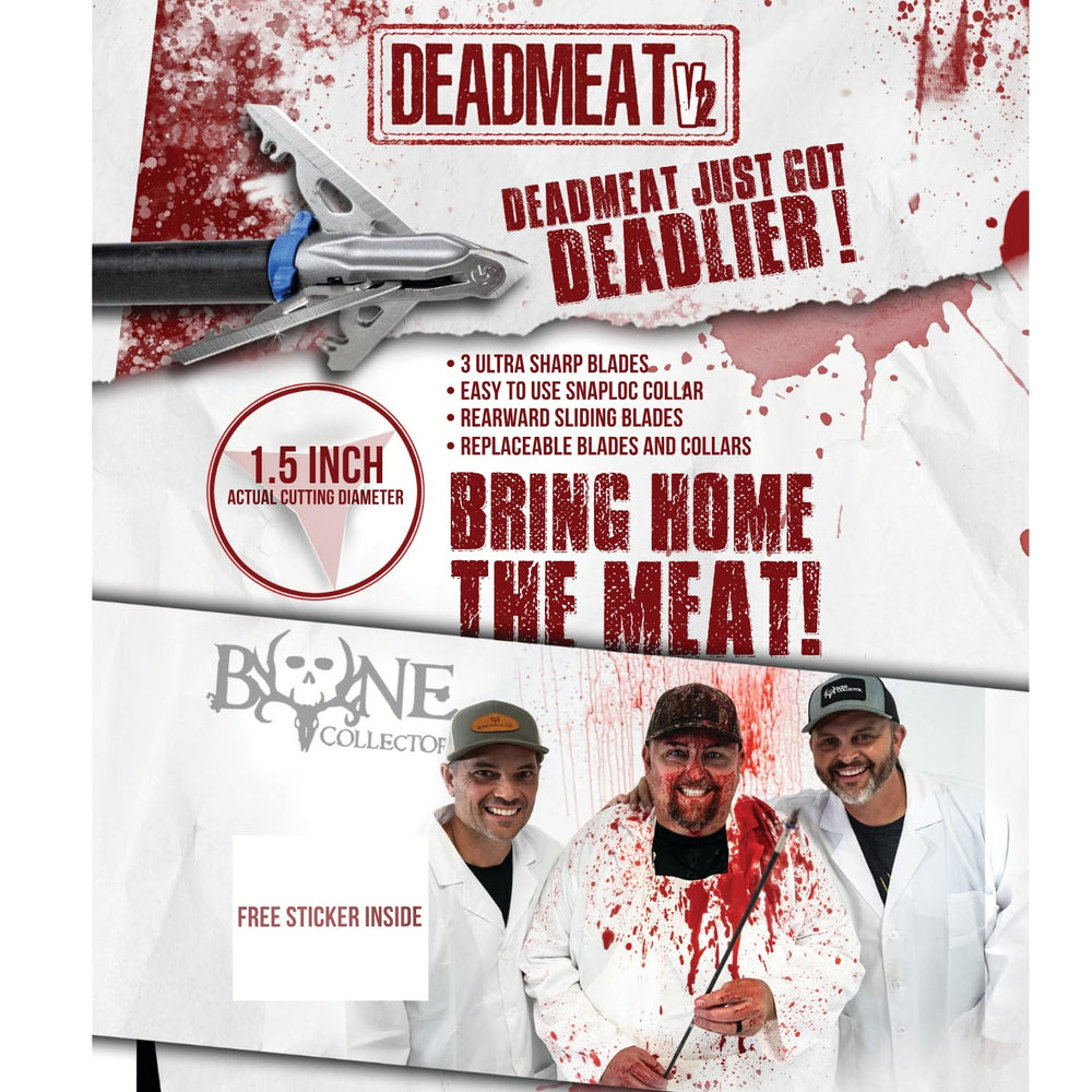 G5 Outdoors DeadMeat Broadhead blades extended for deep penetration